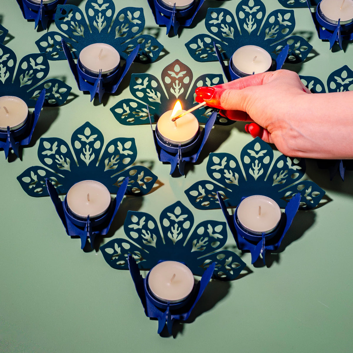 Peacock Candle Holder
